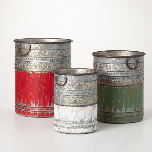 Set of Three Holiday Storage Containers