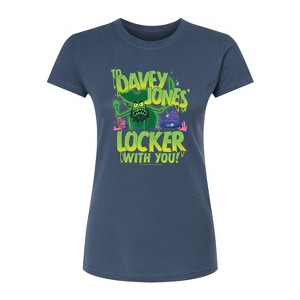 Women's - Spongebob Squarepants - Spongebob: The Search For Squarepants To Davey Jones Locker Fitted Graphic T-Shirt - 1 of 4