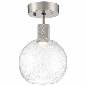 Access Lighting Port Nine 1 - Light Flush Mount in  Brushed Steel - 1 of 4
