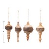 Storied Home Carved Mahogany Wood Finial Ornament, Natural, Set of 4 Styles (Each One Will Vary) - 2 of 2