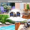 Tangkula 3-Piece Patio Wicker Rattan Furniture Set Conversation Sofa Set with Coffee Table Navy - 4 of 4