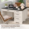 Executive Desk with Ample File Drawer, Large Home Writing Desk - 3 of 4