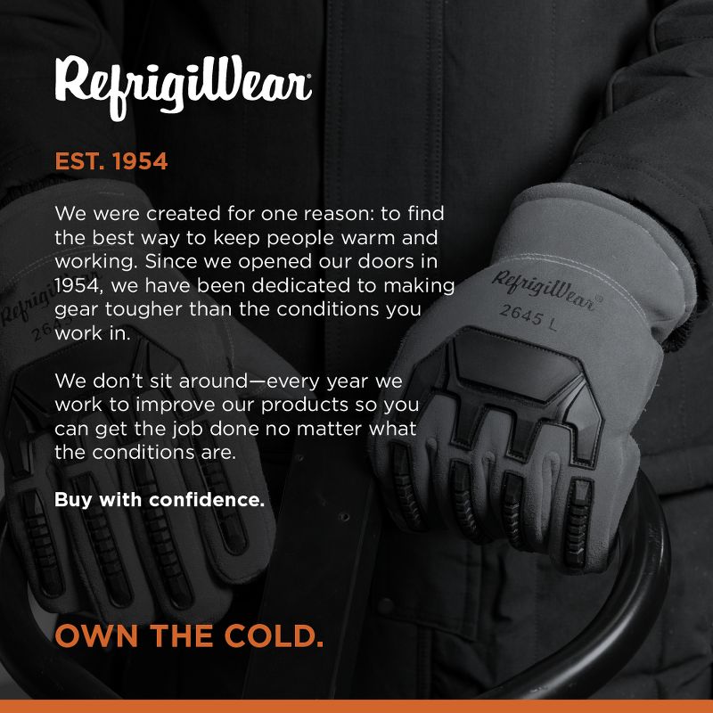 RefrigiWear Leather Double Insulated Impact Protection Glove, 6 of 8