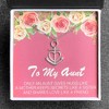 Aunt Greeting Card Sterling Silver Anchor Heart Necklace Women Ginger Lyne Collection - 3 of 4