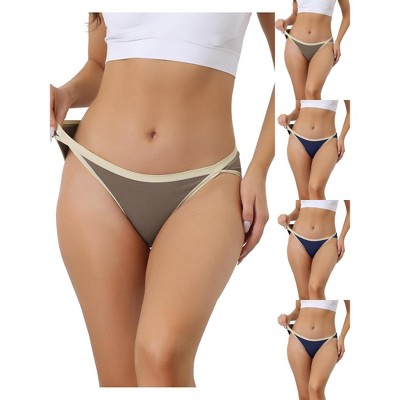 Allegra K Women's Cotton Low Waist Breathable Stretch Hipster Briefs Multicolored