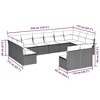 vidaXL Garden Sofa Set Brown, Cream White - 3 of 4