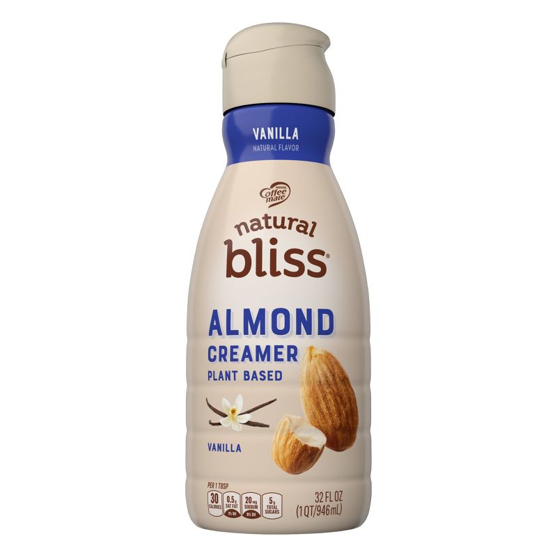 Coffee mate Natural Bliss Vanilla Almond Milk Creamer - 32 fl oz (1qt), 1 of 12