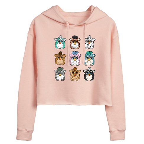 Women's - Furby - Furby Grid Cropped Graphic Hoodie - image 1 of 2