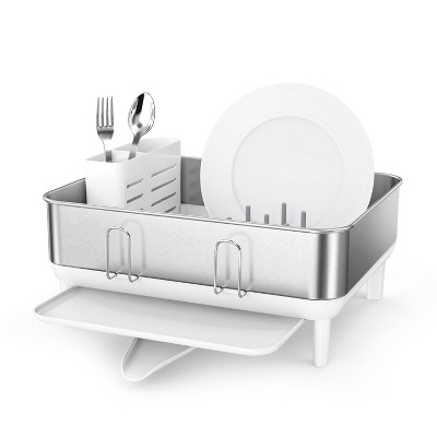 Iris 2 Tier Stainless Steel Compact Dish Rack Black