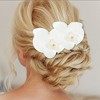 Unique Bargains Women's Phalaenopsis Faux Pearl Duckbill Clip 2 Pcs - 2 of 4