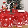 60 In Round Christmas Table Cloth, Spill Resistant & Wrinkle Free Circle Table Cover, Xmas Holiday Tablecloth for Kitchen Dining Room - 2 of 4