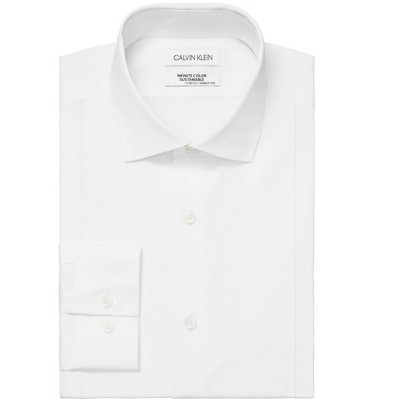 Calvin Klein Mens Solid Button Down Dress Shirt
