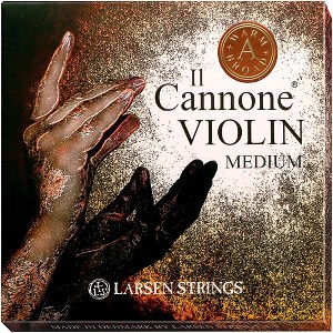 Larsen Strings Il Cannone Violin String Set With Warm and Broad A String 4/4 Size Medium Gauge Warm A, Ball End - 1 of 1