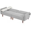 NicBex Convertible Sleeper Chair,Modern Linen  Sofa Bed with Wooden Legs and 2 Pillows,Couches with Adjustable Back  for Living Room - 4 of 4