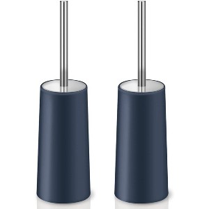 2-Pack Toilet Brush and Holder, Toilet Bowl Brush with 304 Stainless Steel Long Handle for Bathroom Cleaning - 1 of 4