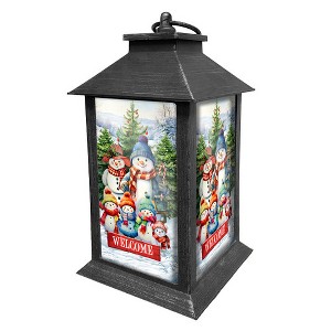 Briarwood Lane Winter Lantern 13.5" x 5.5" x 5.5" Snow Family For Winter Lantern - 1 of 3