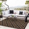 Outdoor Rug Modern Geometric Rug Waterproof Reversible Plastic Straw Rug for Patio Camping RV Balcony Backyard - 3 of 4