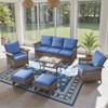 Belord 6 Pieces Patio Furniture Set, All Weather Brown Wicker Outdoor Conversation Set with Patio Chairs Set of 2, Furniture Sofa Set for Balcony - 2 of 4