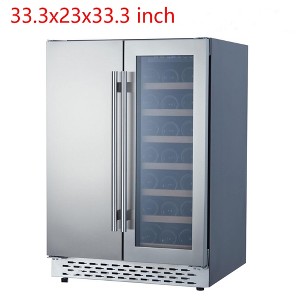 Beverage & Wine Cooler Refrigerator Dual Zone Independent Temperature Control - 1 of 4