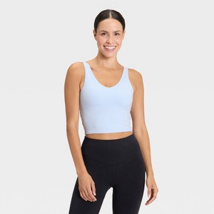 Women's Flex Light Support V-Neck Cropped Sports Bra - All In Motion™ - 1 of 3