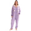 Just Love Womens One Piece Winter Holiday Adult Bodysuit Faux Shearling Lined Hoody Xmas Pajamas - 2 of 4