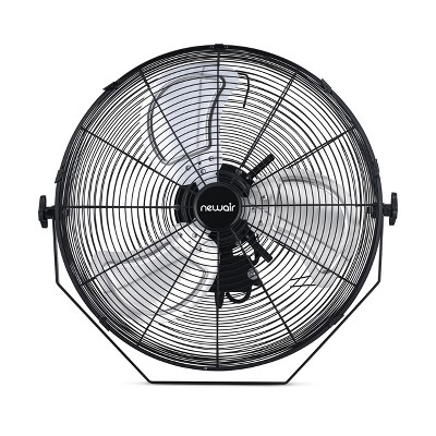 Newair 20" Black High-Velocity Outdoor Wall-Mount Fan with 3 Speeds