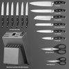 Itopfox German Stainless Steel Kitchen Knife Block Set with Built-in Sharpener - 15-Piece Knife Set for All Cooking Needs - 2 of 4