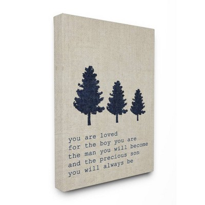 16"x1.5"x20" You Are Loved Son Trees Stretched Canvas Wall Art - Stupell Industries