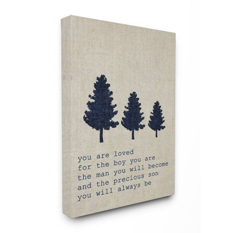 16&#34;x1.5&#34;x20&#34; You Are Loved Son Trees Stretched Canvas Kids&#39; Wall Art - Stupell Industries, 1 of 6
