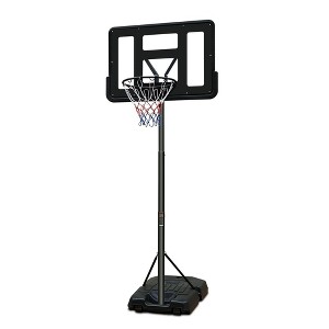 Portable Basketball System Basketball Hoop & Goal with 44" Backboard and Movable Wheels, 6.5-10ft Adjustable Height, for Kids, Teenagers, Adults - 1 of 4