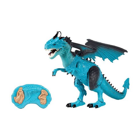 Monster Tech Dragon Remote World Monster World Electric Control Toys Blue Target Smoking Walking :