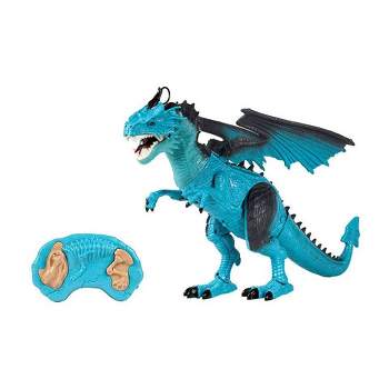 World Tech Toys Remote Control Monster World Blue Dragon Electric Walking Smoking Monster