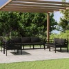 vidaXL Patio Lounge Set Outdoor Sectional Sofa Set Table Aluminum Anthracite - 2 of 4