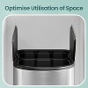 13-Gallon Dual Kitchen Trash Can, 5.3 and 8 Gallon Compartments, Garbage Can with Wing Lids, Stainless Steel, Soft Close, Inner Buckets - 3 of 4