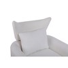 Linen Mid-Century Swivel Accent Chair with 360° Swivel, Curved Wraparound Back and Golden Metal Base - 4 of 4