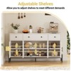 Wooden Sideboard Cabinet with 4 Doors & 3 Drawers for Kitchen & Dining - 4 of 4