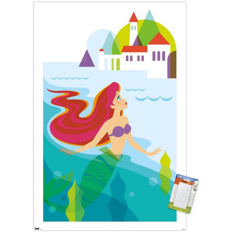 Trends International Disney The Little Mermaid - Ariel with Castle Unframed Wall Poster Prints, 1 of 7