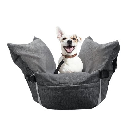MaseiKar Dog Car Seat for Large/Medium Dogs Under 60 lbs - Versatile Booster Bed Car Seat for Dogs Pet Travel Carrier Bed with Storage Pockets