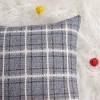 PiccoCasa Cotton Linen Farmhouse Decor Checkers Plaids Square Throw Pillow Covers for Sofa Bedroom - 2 of 4