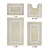 Hotel Bath Rug 100% Premium Cotton Tufted Weave Two Tone Reversible 4 Piece Bathroom Rug Set, Super Soft & Water Absorbent, Machine Washable Bathmat - 2 of 4