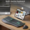 Evo Bytes Green Backlit Bluetooth Ergonomic Wireless Keyboard - 4 of 4