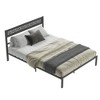 Galano Candence Calico Metal Frame Queen Platform Bed in Black, White - image 4 of 4