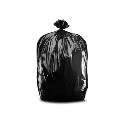 Black Recycled Plastic 30 Gallon Draw & Tie Trash Bags, 250 Count