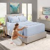 Hearth & Harbor 6 Piece Sheet Set, Extra Deep Pocket Sheets Fits Mattress up to 21", Soft Microfiber Sheets - 2 of 4