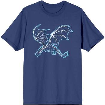 Game of Thrones Dragon Art Women's Navy Blue Graphic Tee