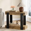 Tribesigns Narrow Wood End Table, 2-Tier Farmhouse Side Table for Living Room - 2 of 4