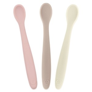 WeeSprout Silicone Baby Spoons, First Stage Infant Feeding Utensils With Soft-Tip, Set of 3 - 1 of 4