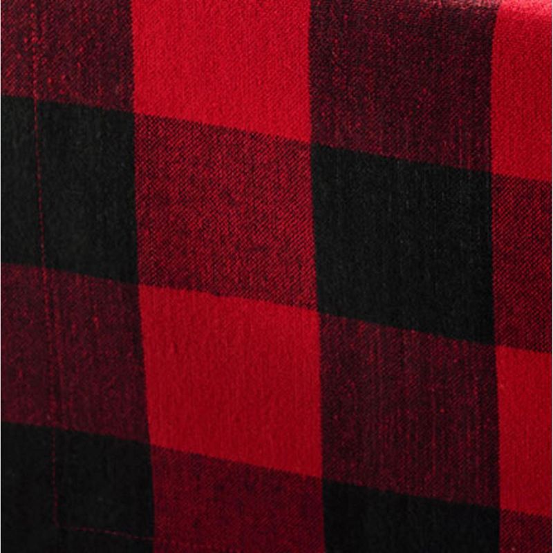 Farmhouse Red/Black Buffalo Check Kitchen Curtain Tiers & Valance Set - Elrene Home Fashions, 3 of 4