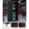Metal Storage Cabinet 72"H with Wheels, Pegboard and 4 Adjustable Shelves, Lockable Rolling Garage Cabinet for Home, Garage, Office Organization - 3 of 4
