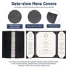 WeChef 5 Pack Restaurant Menu Covers Gate-view for 8.5x11" & 4.25x11" Paper PU Leather Coffee Hotel - 2 of 4